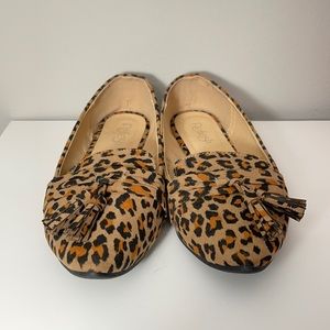 Animal print flats